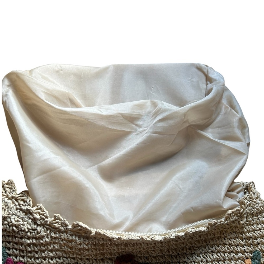 Capelli Straworld Floral Straw Crochet Shoulder Bag Boho Summer Beach Purse - Picture 4 of 16